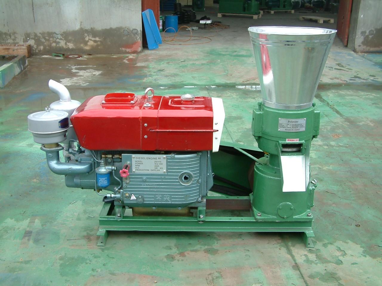 flat die pellet mill with diesel engine