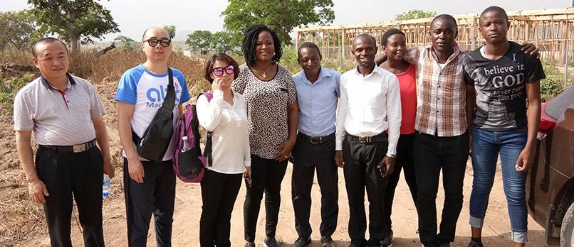 our team took a photo with poutry feed plant clients