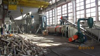 sawdust pellet production line project